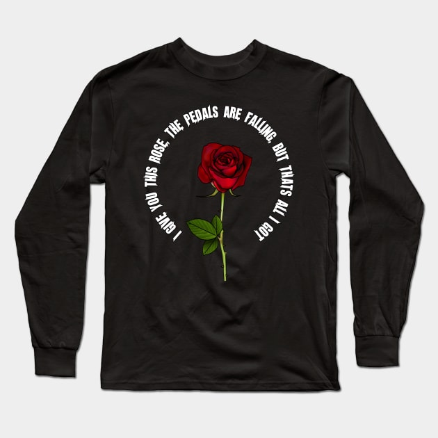 roses red, black Long Sleeve T-Shirt by SpaceCityRecords